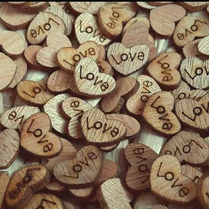 100x-amore-cuore-in-legno-matrimonio-tavolo-decor